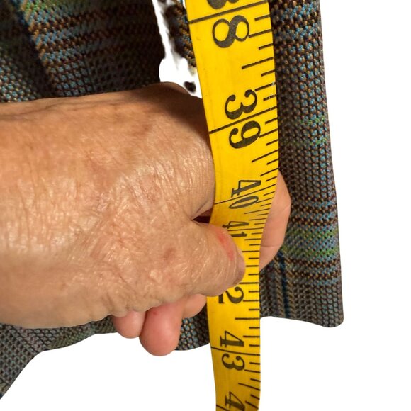 Beatrice B Plaid Flat Front Wide Leg Pants Women's Multicolor Office Business - Picture 9 of 13